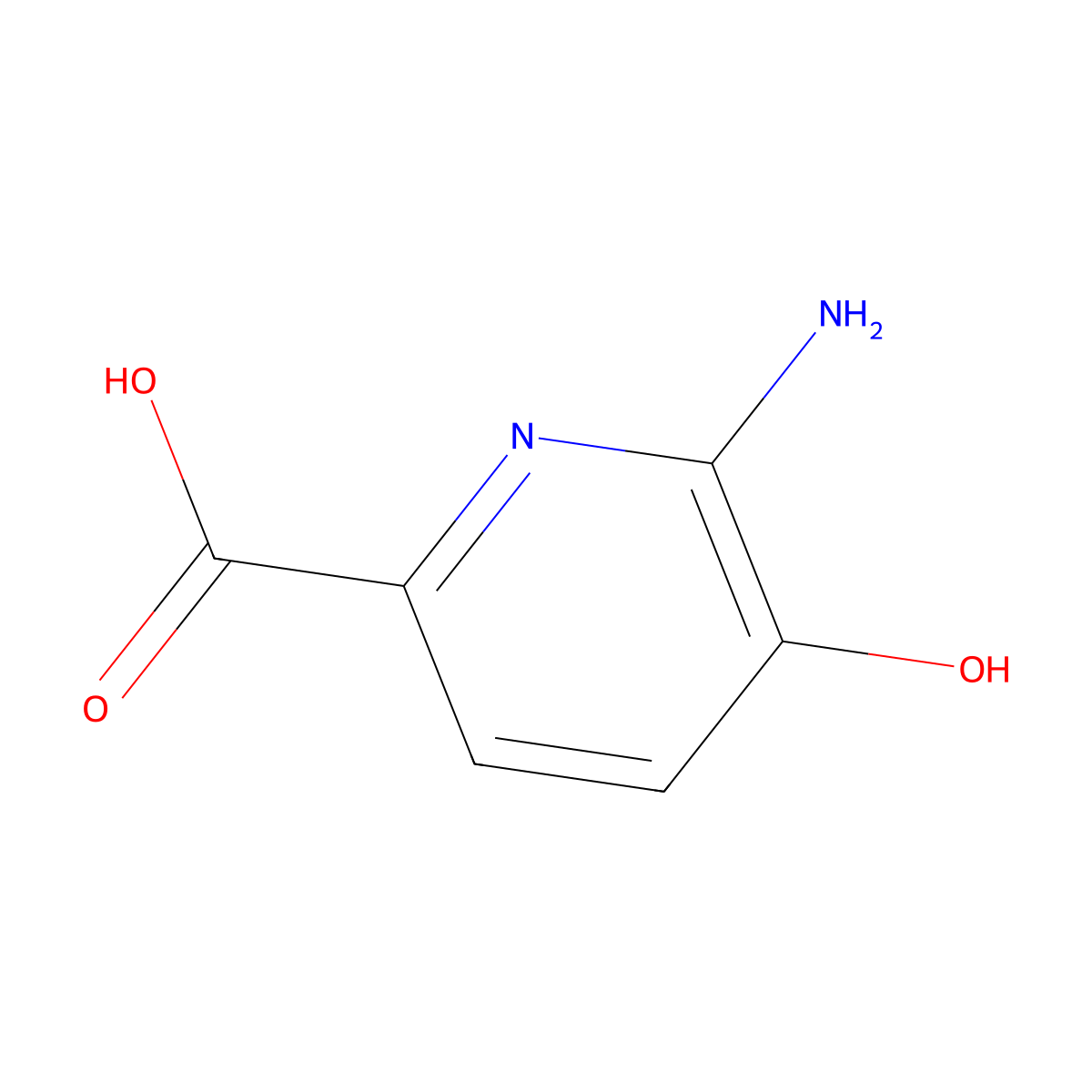 6-Amino-5-hydroxypicolinic acid molecular structure, CAS 61548-53-6