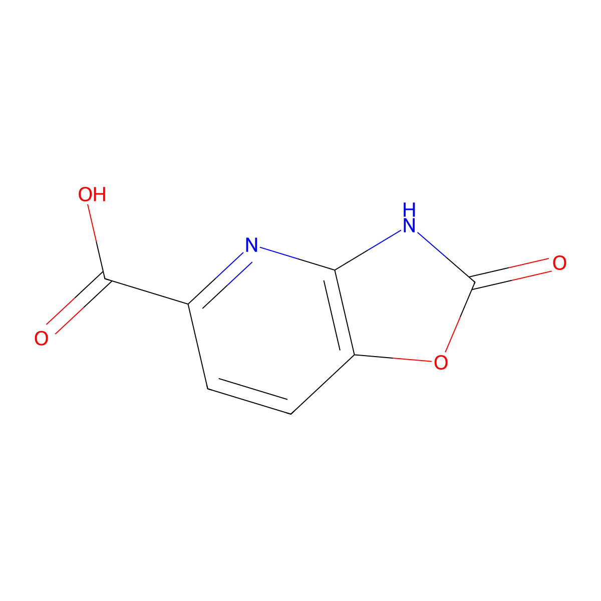 2-oxo-2H,3H-[1,3]oxazolo[4,5-b]pyridine-5-carboxylic acid molecular structure, CAS 61548-55-8