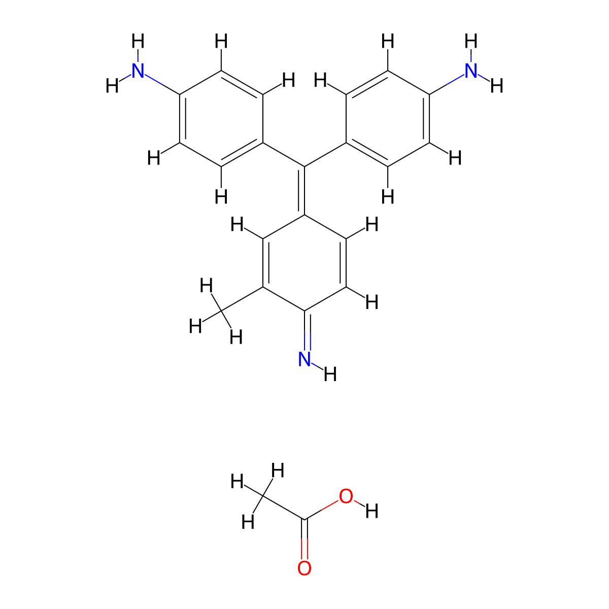 4-[(4-Aminophenyl)(4-iminocyclohexa-2,5-dien-1-ylidene)methyl]-o-toluidine acetate molecular structure, CAS 6155-92-6
