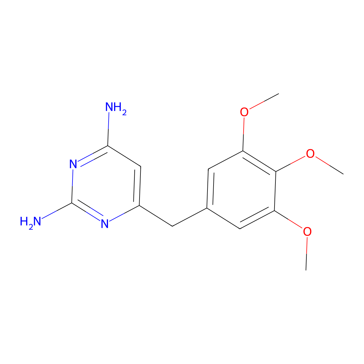 2,4-Diamino-6-(3,4,5-trimethoxybenzyl)pyrimidine molecular structure, CAS 61550-88-7
