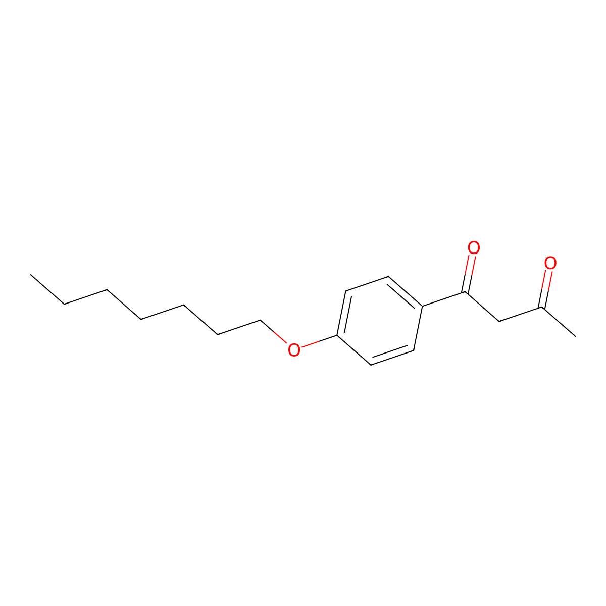 1-[4-(Heptyloxy)phenyl]butane-1,3-dione molecular structure, CAS 61551-92-6
