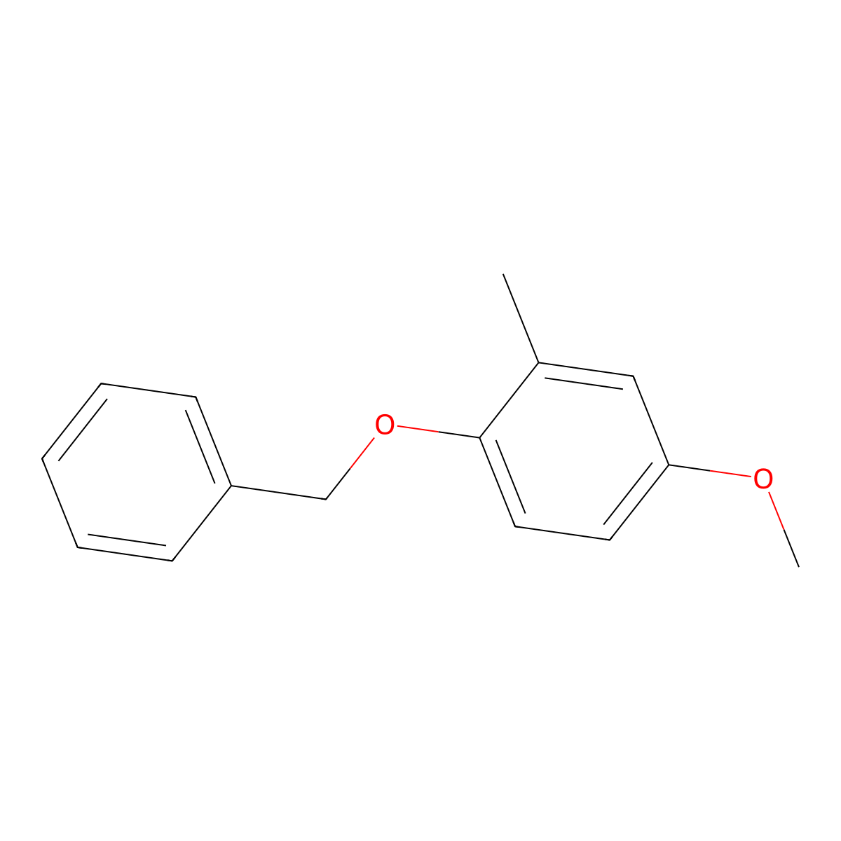 1-(Benzyloxy)-4-methoxy-2-methylbenzene molecular structure, CAS 61552-31-6