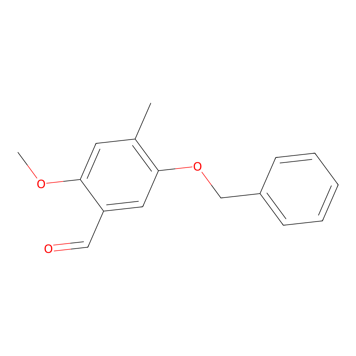5-(Benzyloxy)-2-methoxy-4-methylbenzaldehyde molecular structure, CAS 61552-32-7