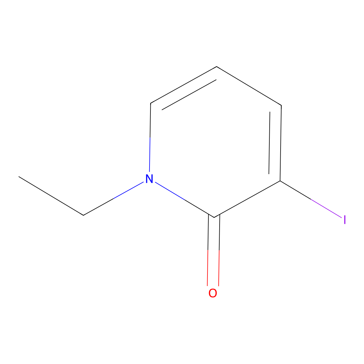 1-Ethyl-3-iodopyridin-2(1H)-one molecular structure, CAS 615534-45-7
