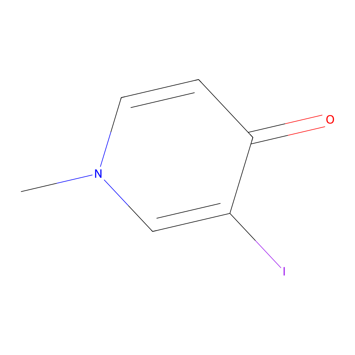 3-Iodo-1-methylpyridin-4(1H)-one molecular structure, CAS 615534-49-1