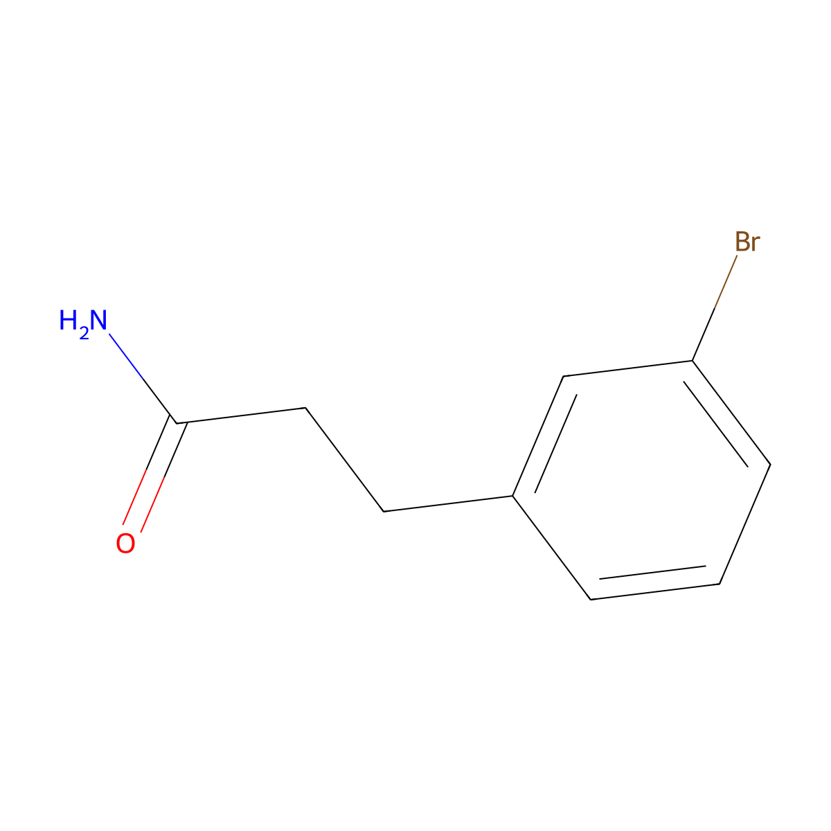 3-(3-Bromophenyl)propanamide molecular structure, CAS 615534-55-9
