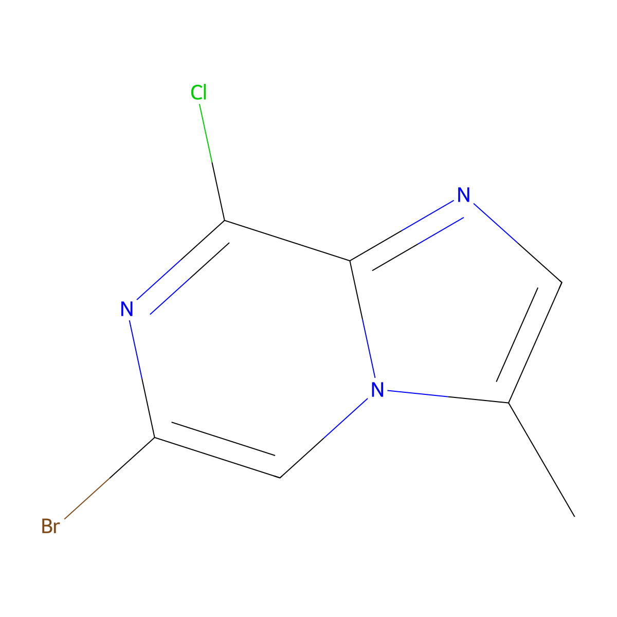 6-Bromo-8-chloro-3-methylimidazo[1,2-a]pyrazine molecular structure, CAS 615535-01-8
