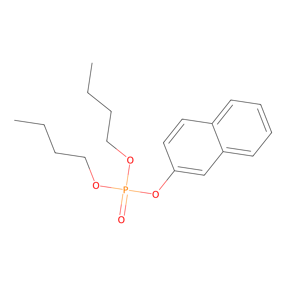 Dibutyl naphthalen-2-yl phosphate molecular structure, CAS 61555-56-4
