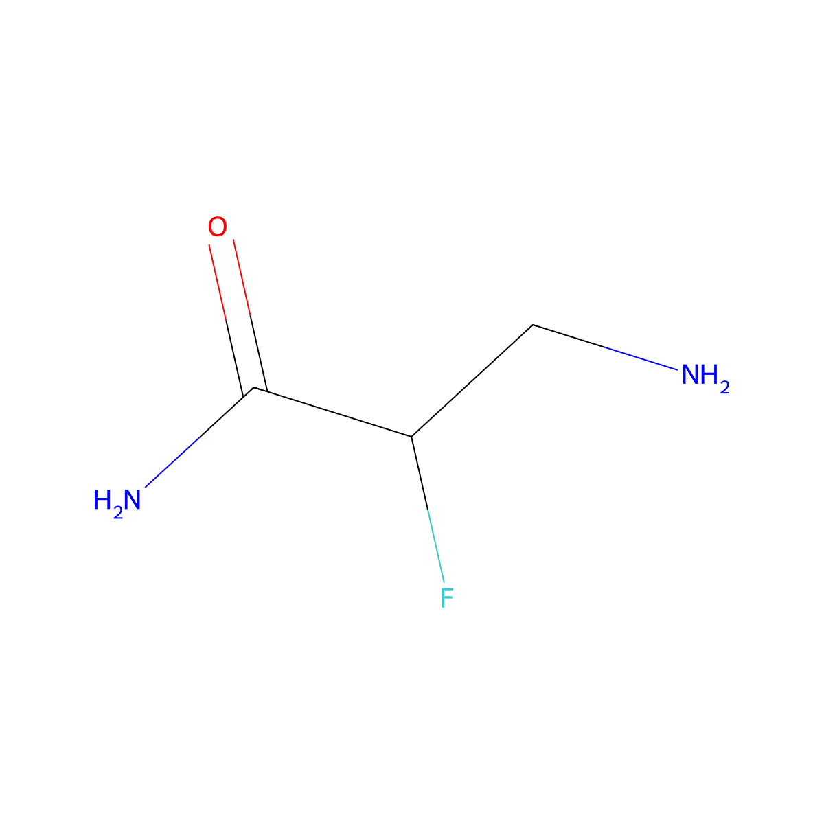 3-Amino-2-fluoropropanamide molecular structure, CAS 615551-99-0