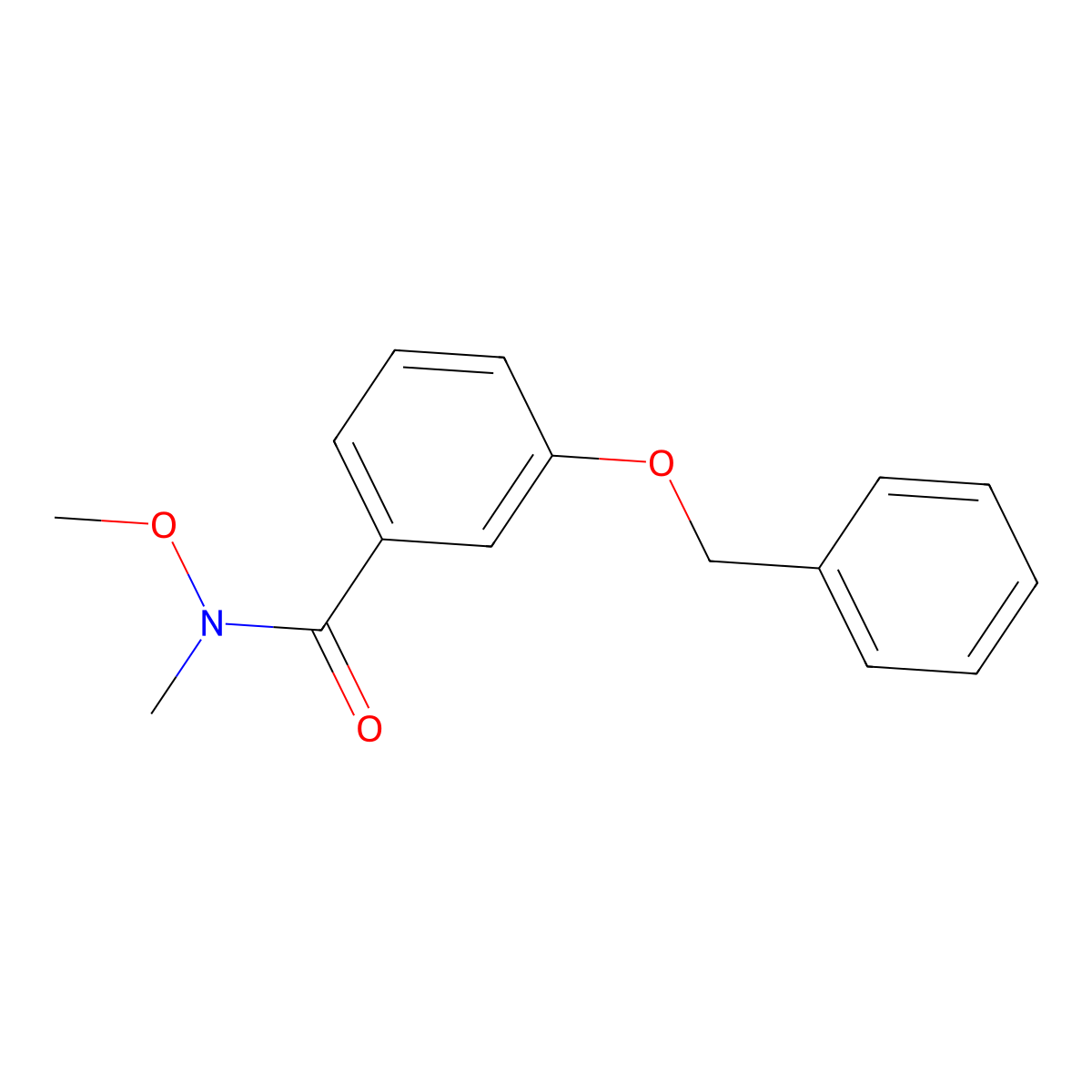 3-(Benzyloxy)-N-methoxy-N-methylbenzamide molecular structure, CAS 615558-47-9
