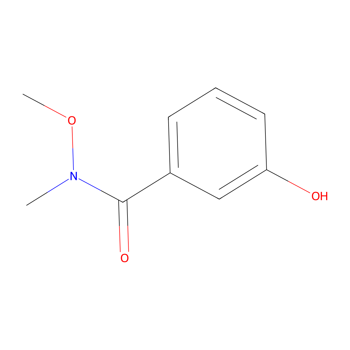 3-hydroxy-N-methoxy-N-methylbenzamide molecular structure, CAS 615558-48-0