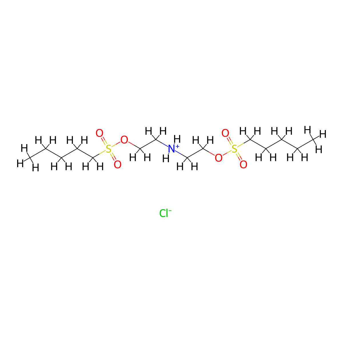 Ethanol, 2,2'-iminodi-, dipentanesulfonate (ester), hydrochloride molecular structure, CAS 61556-88-5