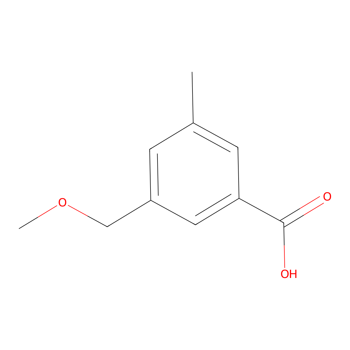 3-(Methoxymethyl)-5-methylbenzoic acid molecular structure, CAS 615561-37-0