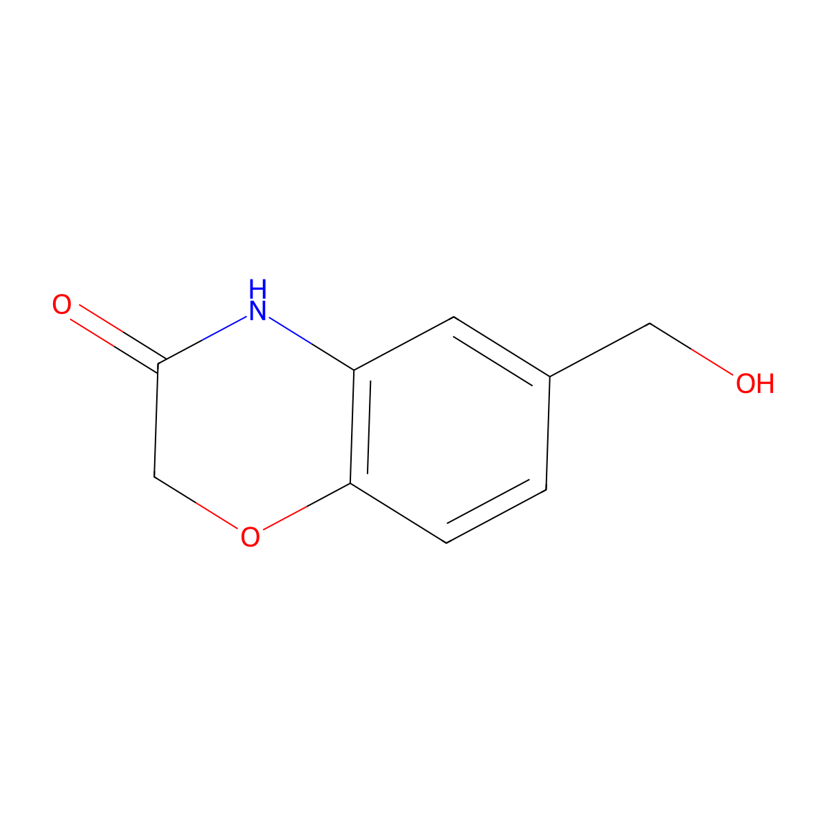 6-(Hydroxymethyl)-2H-1,4-benzoxazin-3(4H)-one molecular structure, CAS 615568-17-7