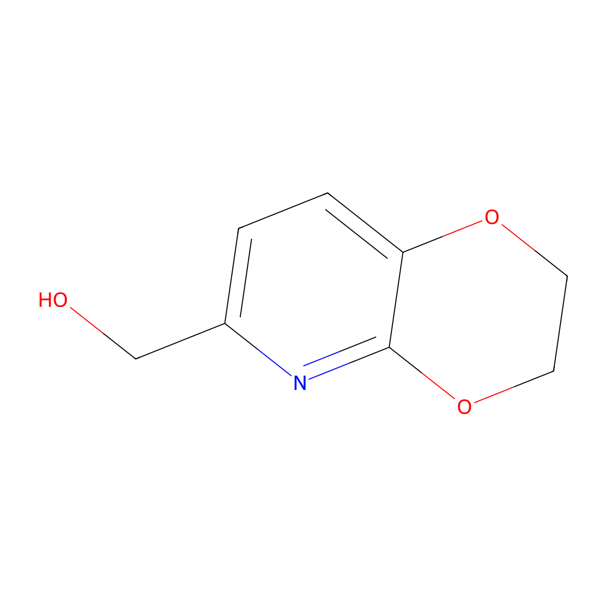 (2,3-Dihydro-[1,4]dioxino[2,3-B]pyridin-6-YL)methanol molecular structure, CAS 615568-23-5
