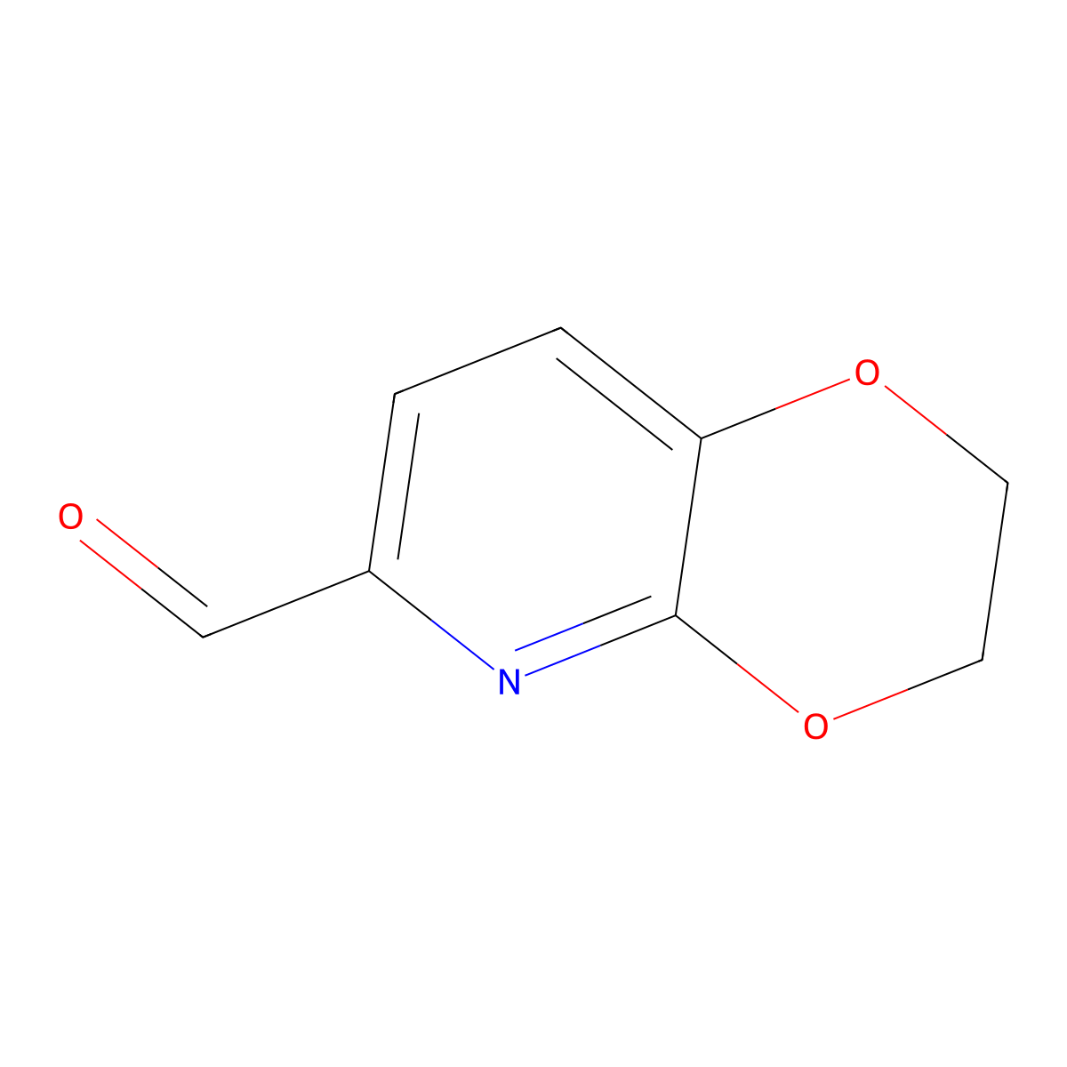 2H,3H-[1,4]dioxino[2,3-b]pyridine-6-carbaldehyde molecular structure, CAS 615568-24-6