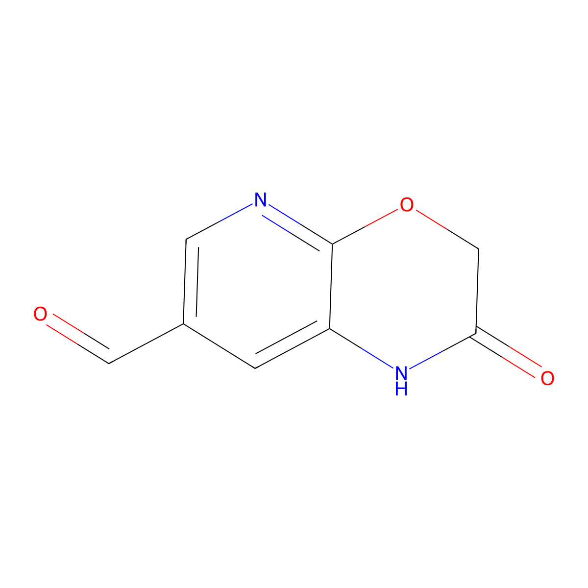 2-Oxo-2,3-dihydro-1H-pyrido[2,3-b][1,4]oxazine-7-carbaldehyde molecular structure, CAS 615568-51-9