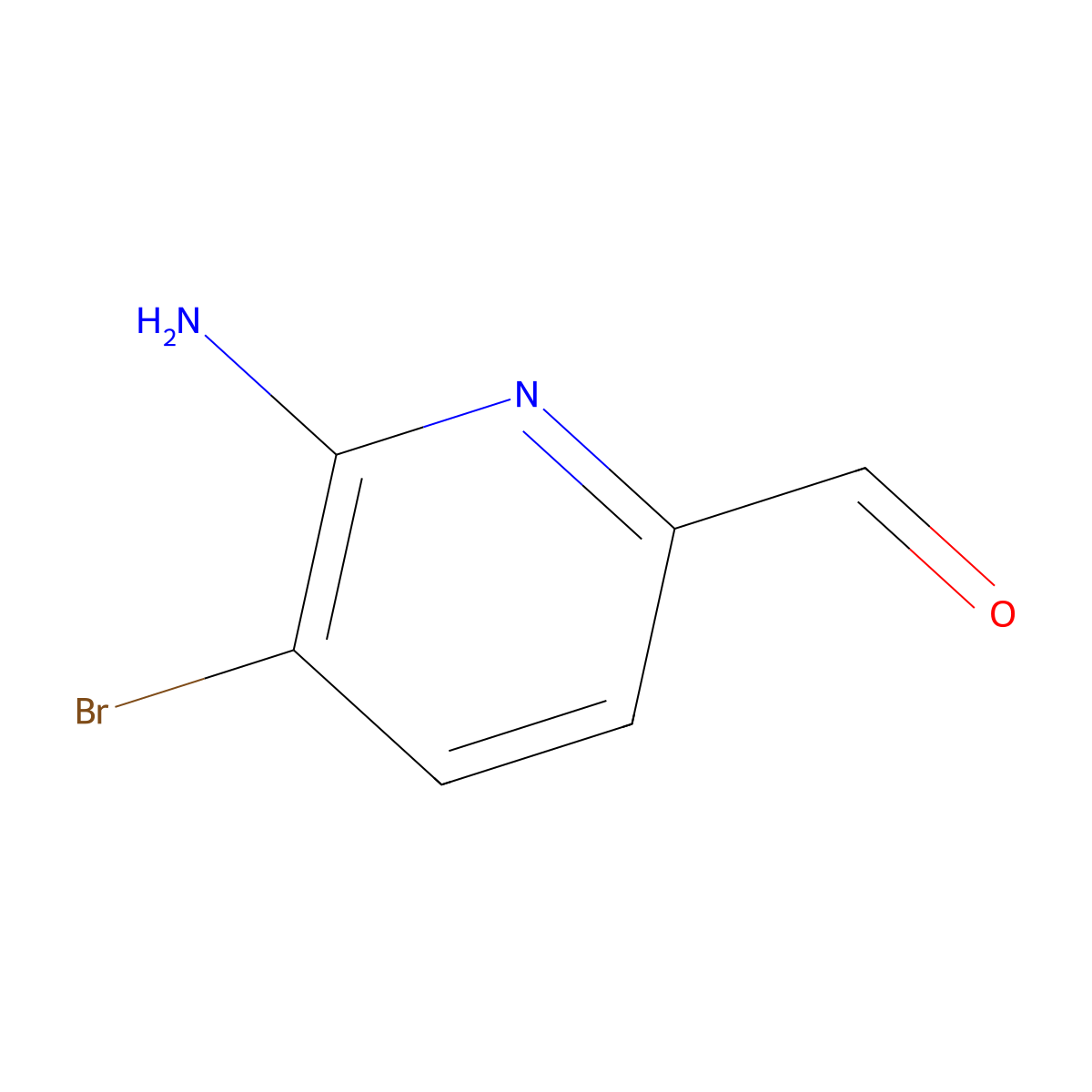 6-Amino-5-bromopicolinaldehyde molecular structure, CAS 615568-65-5