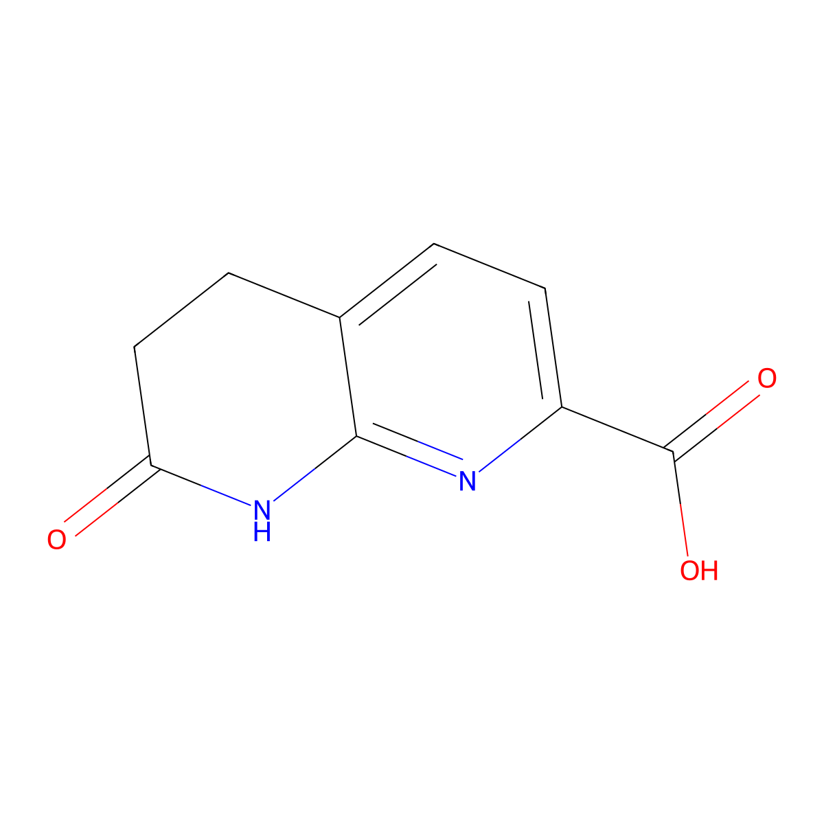 7-Oxo-5,6,7,8-tetrahydro-1,8-naphthyridine-2-carboxylic acid molecular structure, CAS 615568-70-2