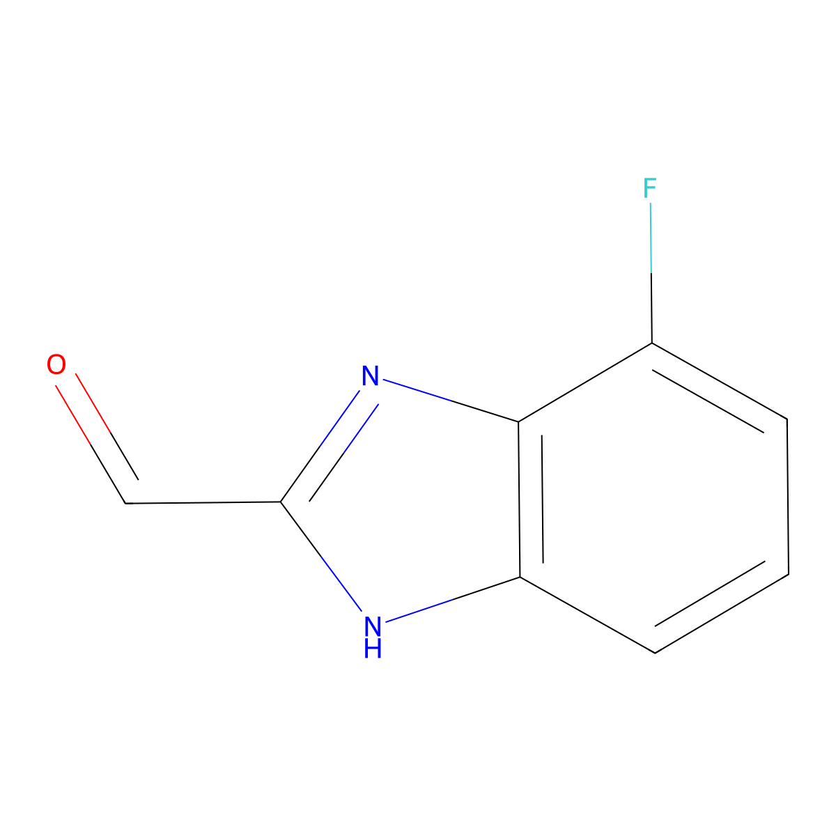 4-Fluoro-1H-benzimidazole-2-carboxaldehyde molecular structure, CAS 615568-96-2