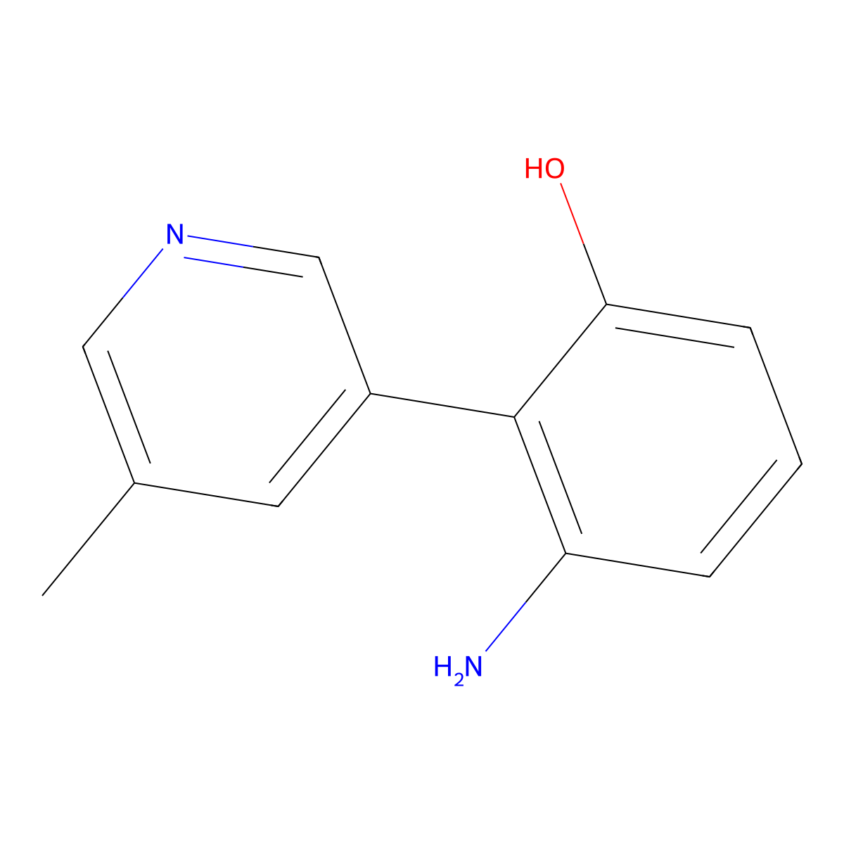 3-Amino-2-(5-methyl-3-pyridinyl)phenol molecular structure, CAS 615572-96-8