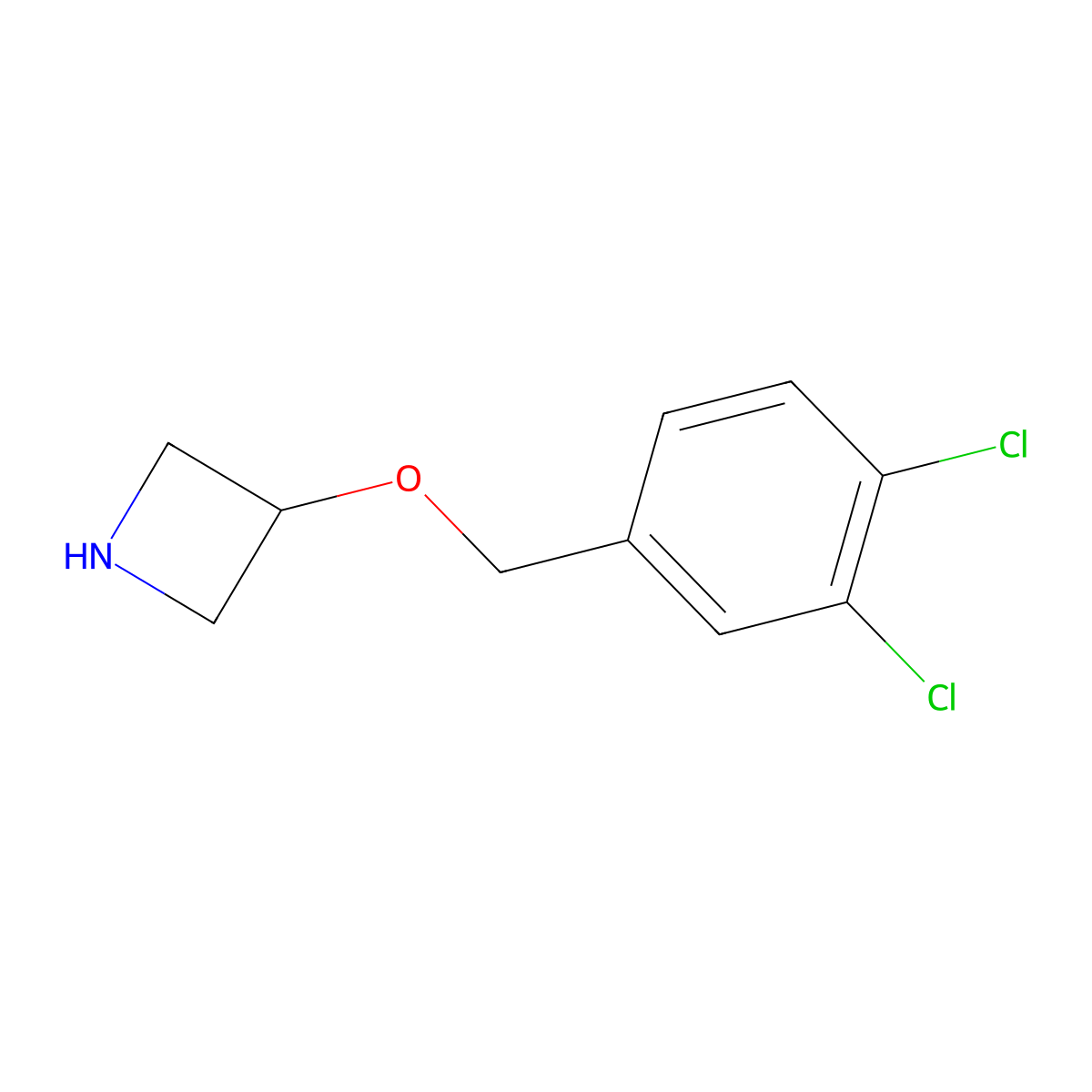 3-[(3,4-Dichlorophenyl)methoxy]azetidine molecular structure, CAS 615576-65-3