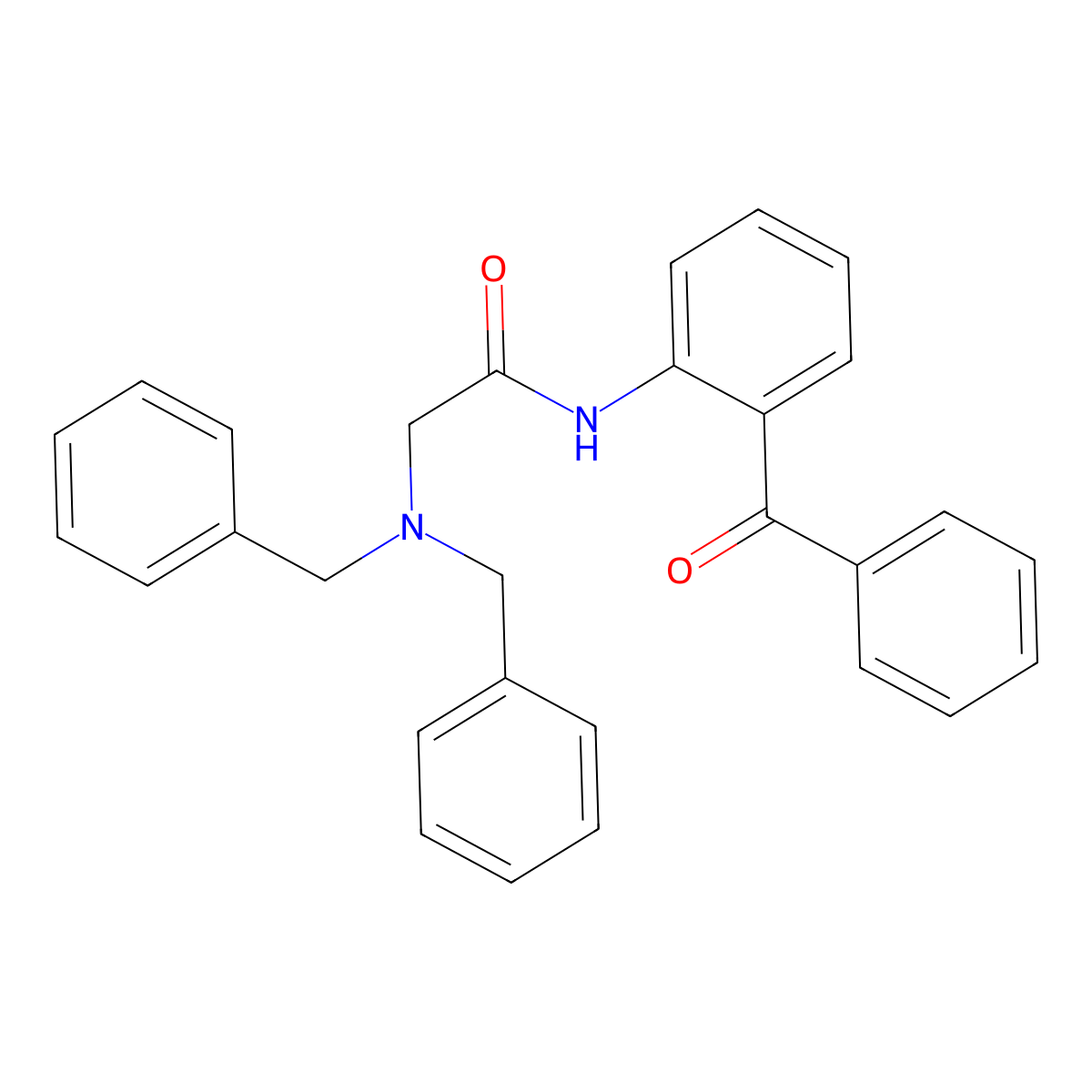 N-(2-Benzoylphenyl)2-(dibenzylamino)acetamide molecular structure, CAS 615576-89-1