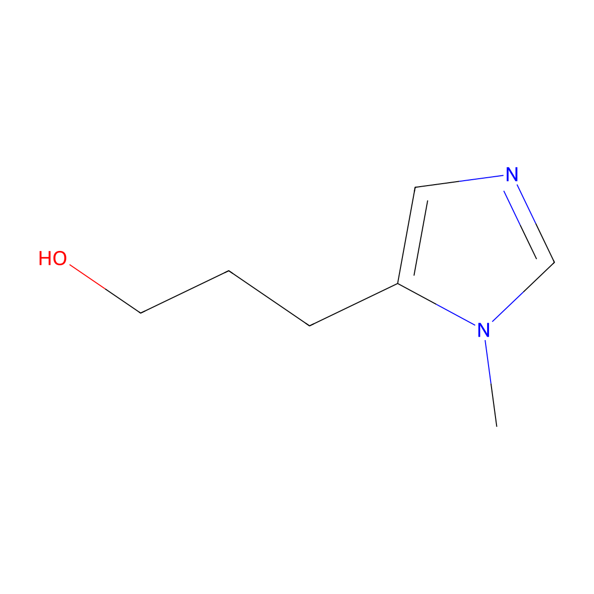 3-(1-methyl-1H-imidazol-5-yl)propan-1-ol molecular structure, CAS 615578-60-4