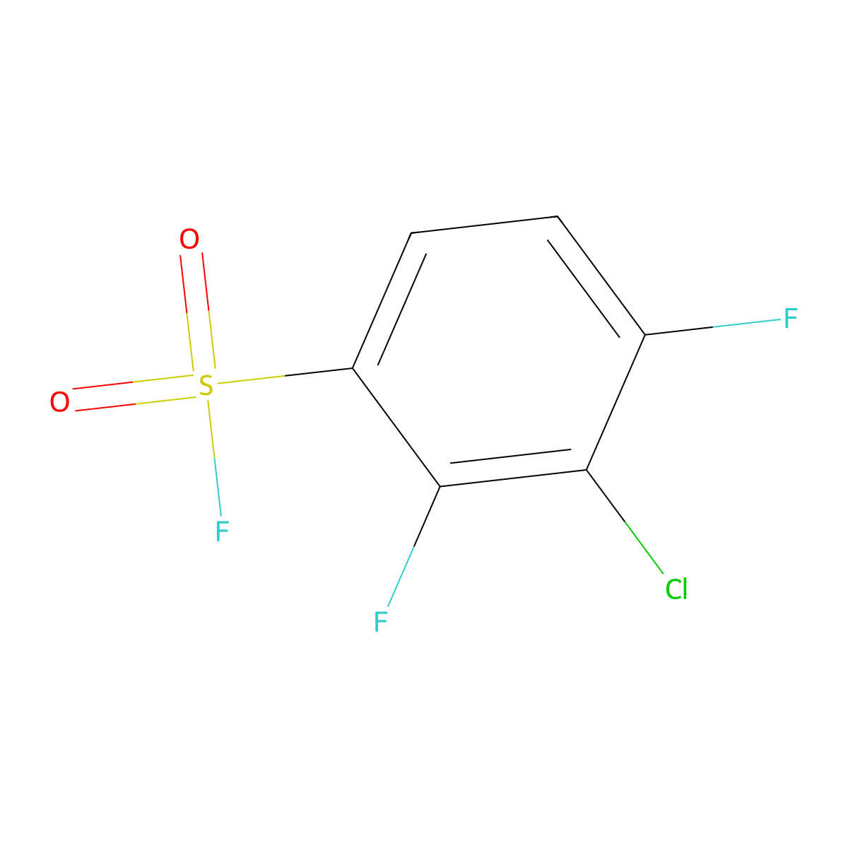 3-Chloro-2,4-difluorobenzene-1-sulfonyl fluoride molecular structure, CAS 615578-78-4