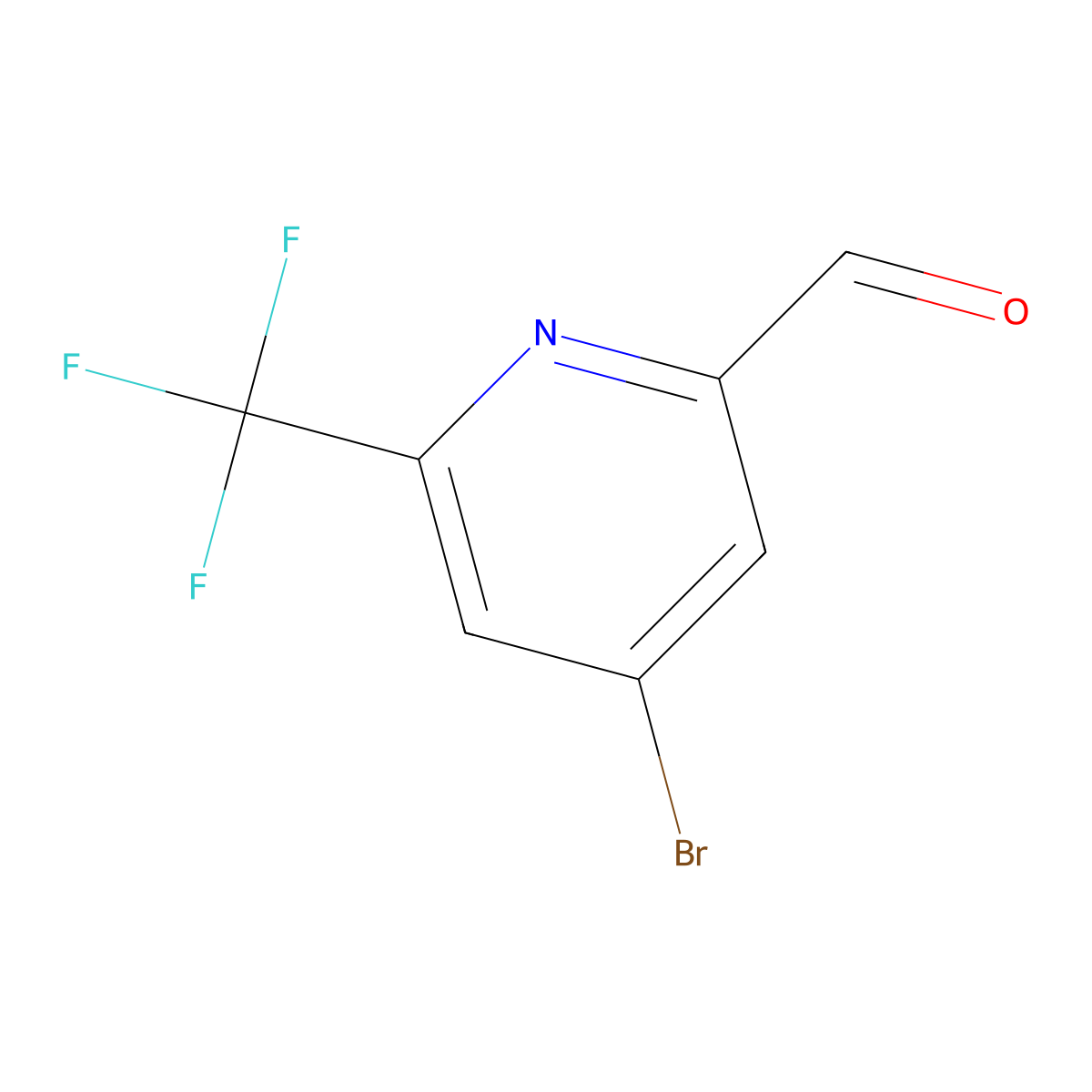 4-Bromo-6-(trifluoromethyl)picolinaldehyde molecular structure, CAS 615580-00-2