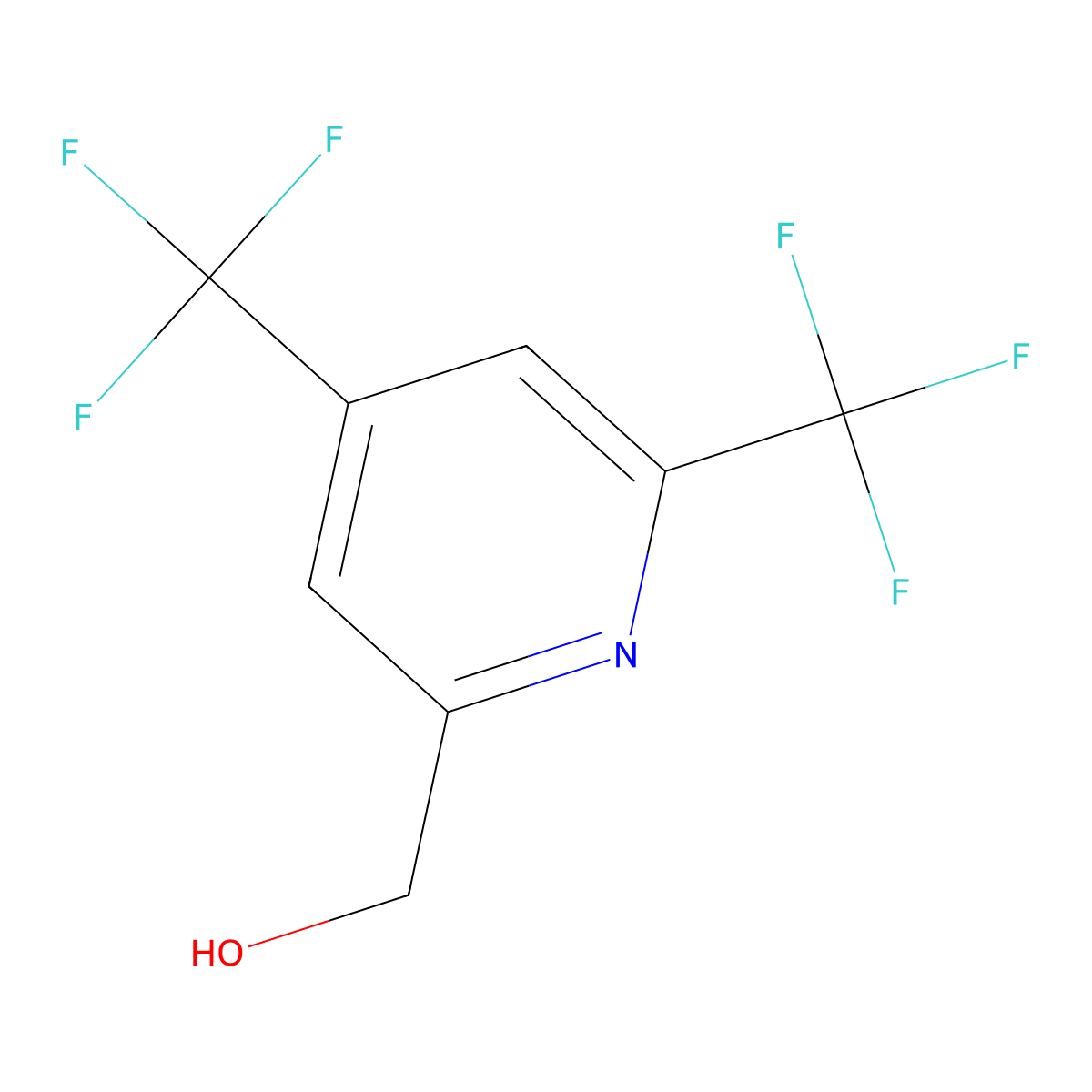[4,6-Bis(trifluoromethyl)pyridin-2-yl]methanol molecular structure, CAS 615580-18-2