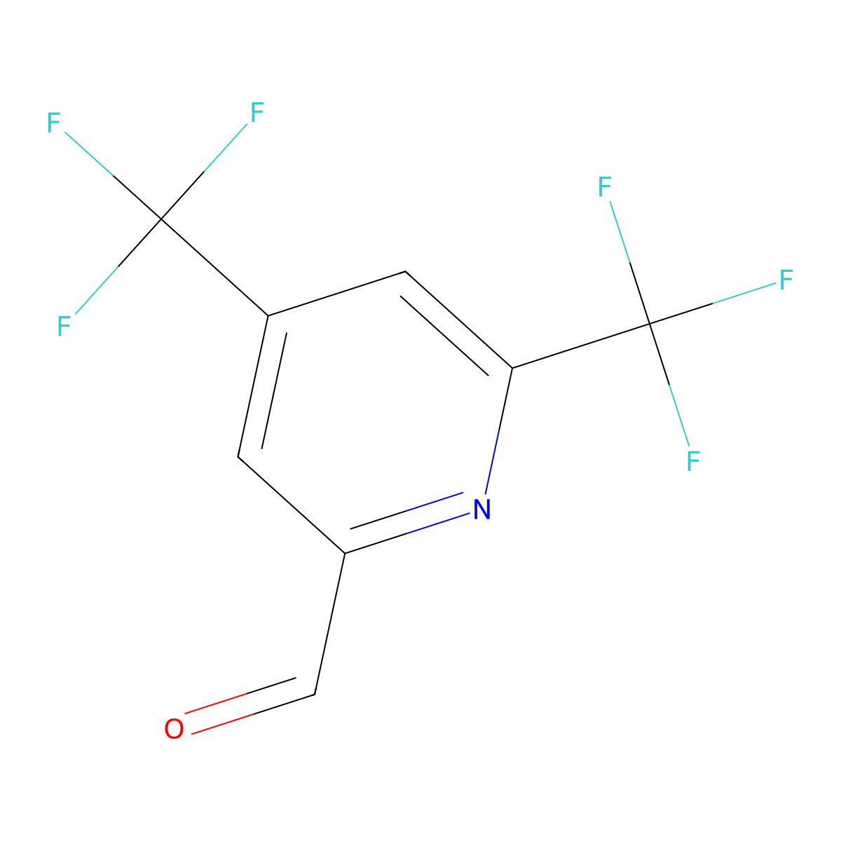 4,6-Bis(trifluoromethyl)picolinaldehyde molecular structure, CAS 615580-20-6