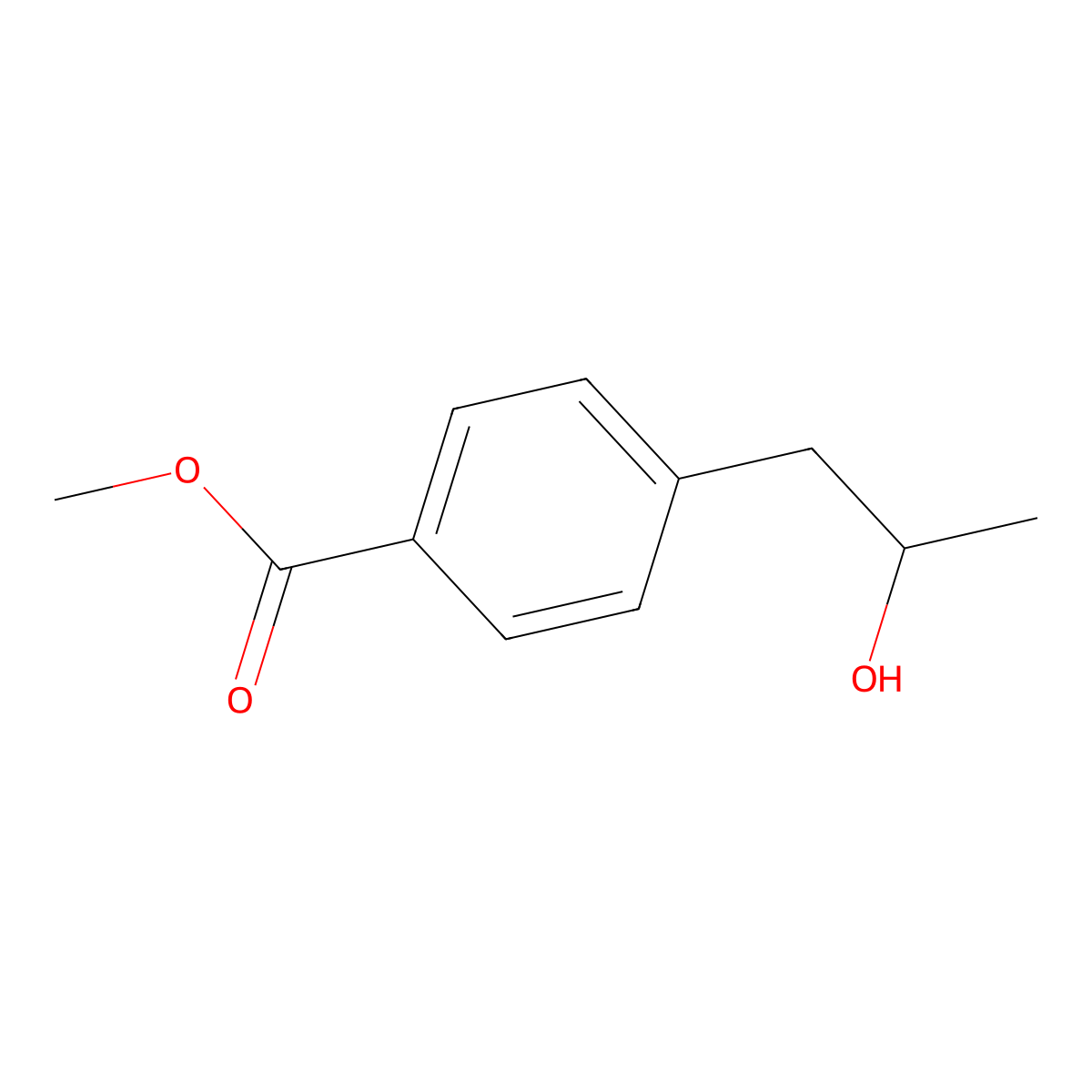 Methyl 4-(2-hydroxypropyl)benzoate molecular structure, CAS 615581-44-7