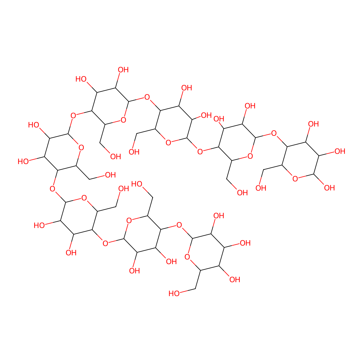 Maltooctaose molecular structure, CAS 6156-84-9