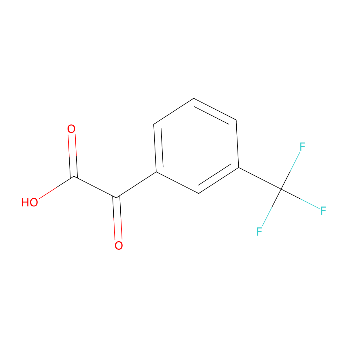 Oxo-(3-trifluoromethyl-phenyl)-acetic acid molecular structure, CAS 61560-95-0