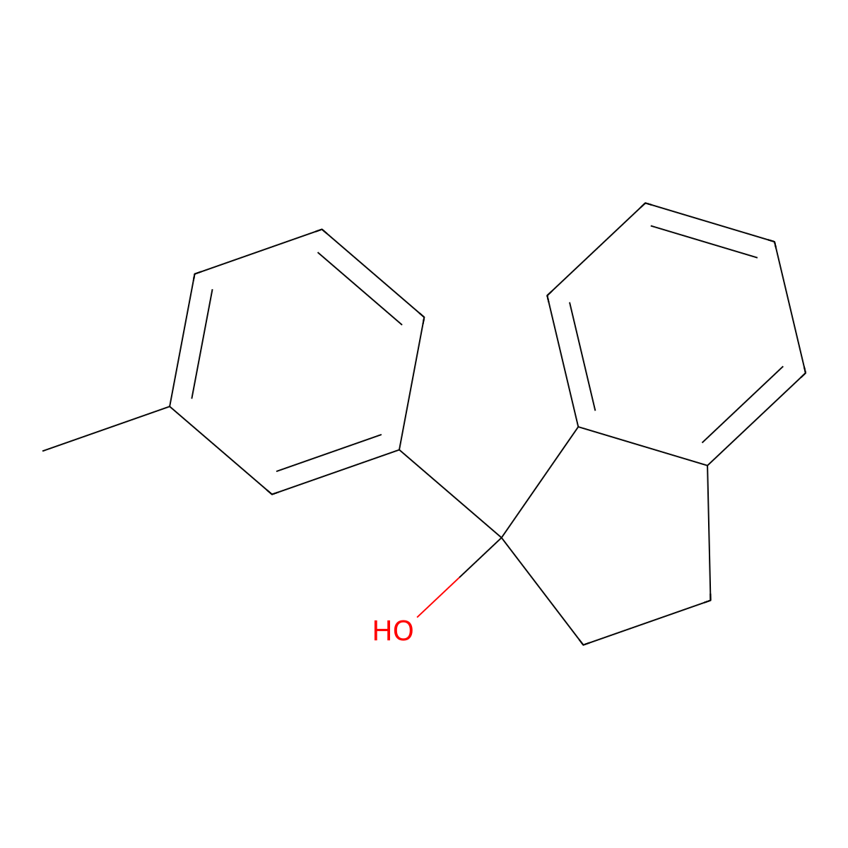 1-(3-Methylphenyl)-2,3-dihydro-1H-inden-1-ol molecular structure, CAS 61561-58-8