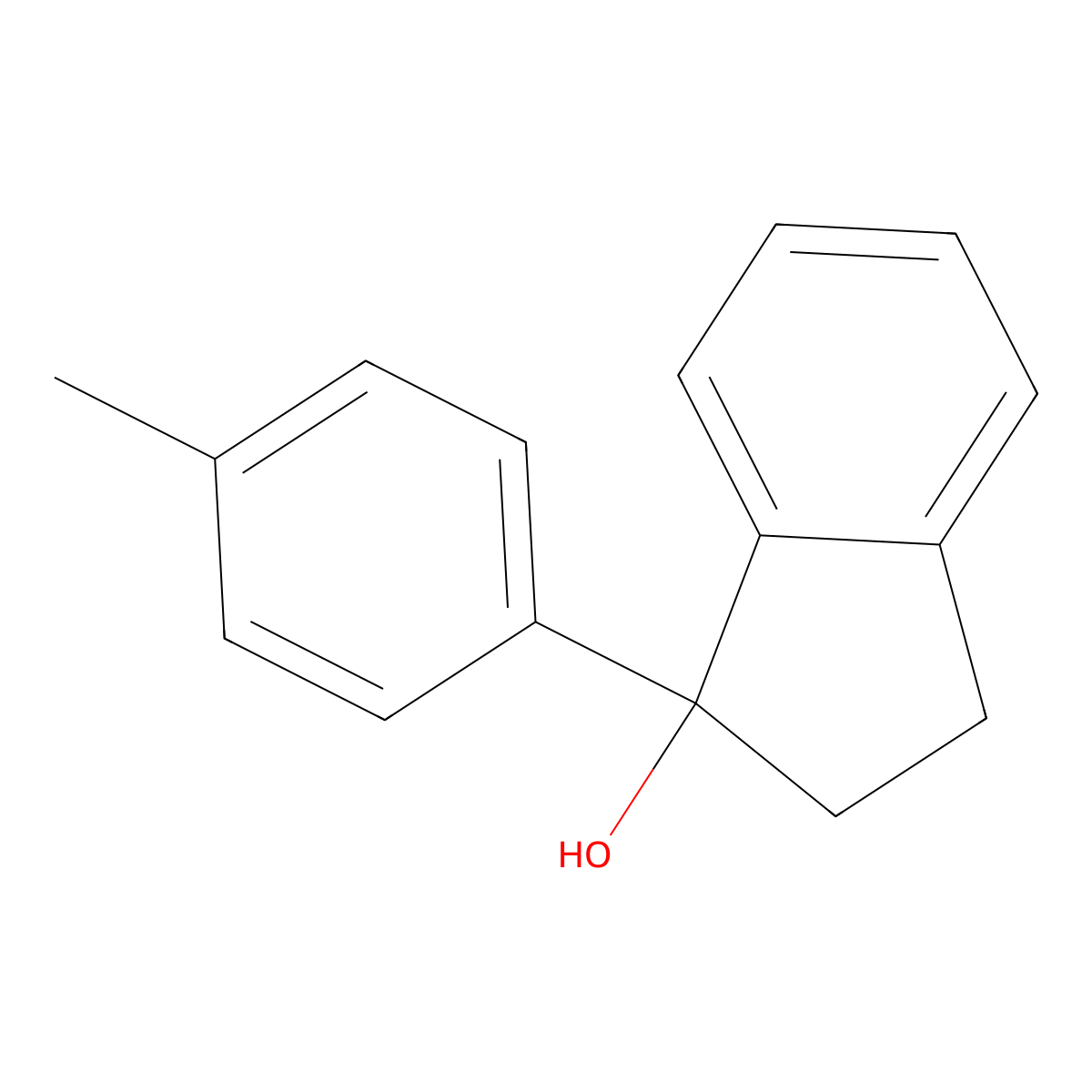 1-(4-Methylphenyl)-2,3-dihydro-1H-inden-1-ol molecular structure, CAS 61561-59-9