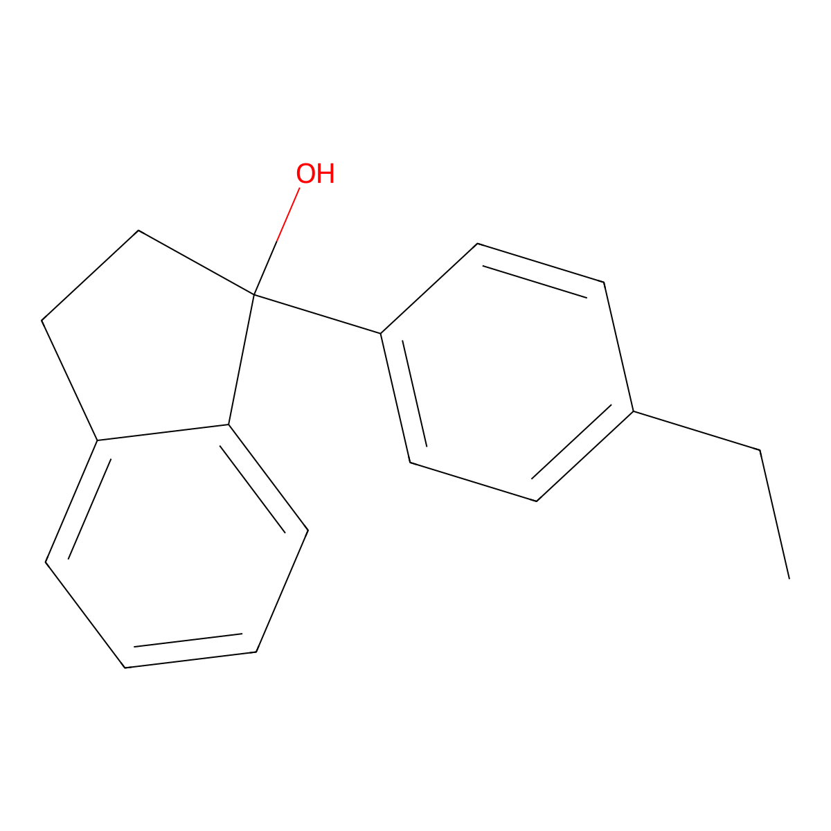 1-(4-Ethylphenyl)-2,3-dihydro-1H-inden-1-ol molecular structure, CAS 61561-60-2