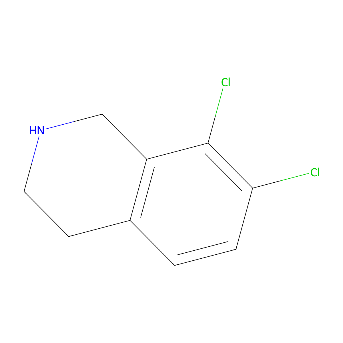 7,8-Dichloro-1,2,3,4-tetrahydroisoquinoline molecular structure, CAS 61563-24-4