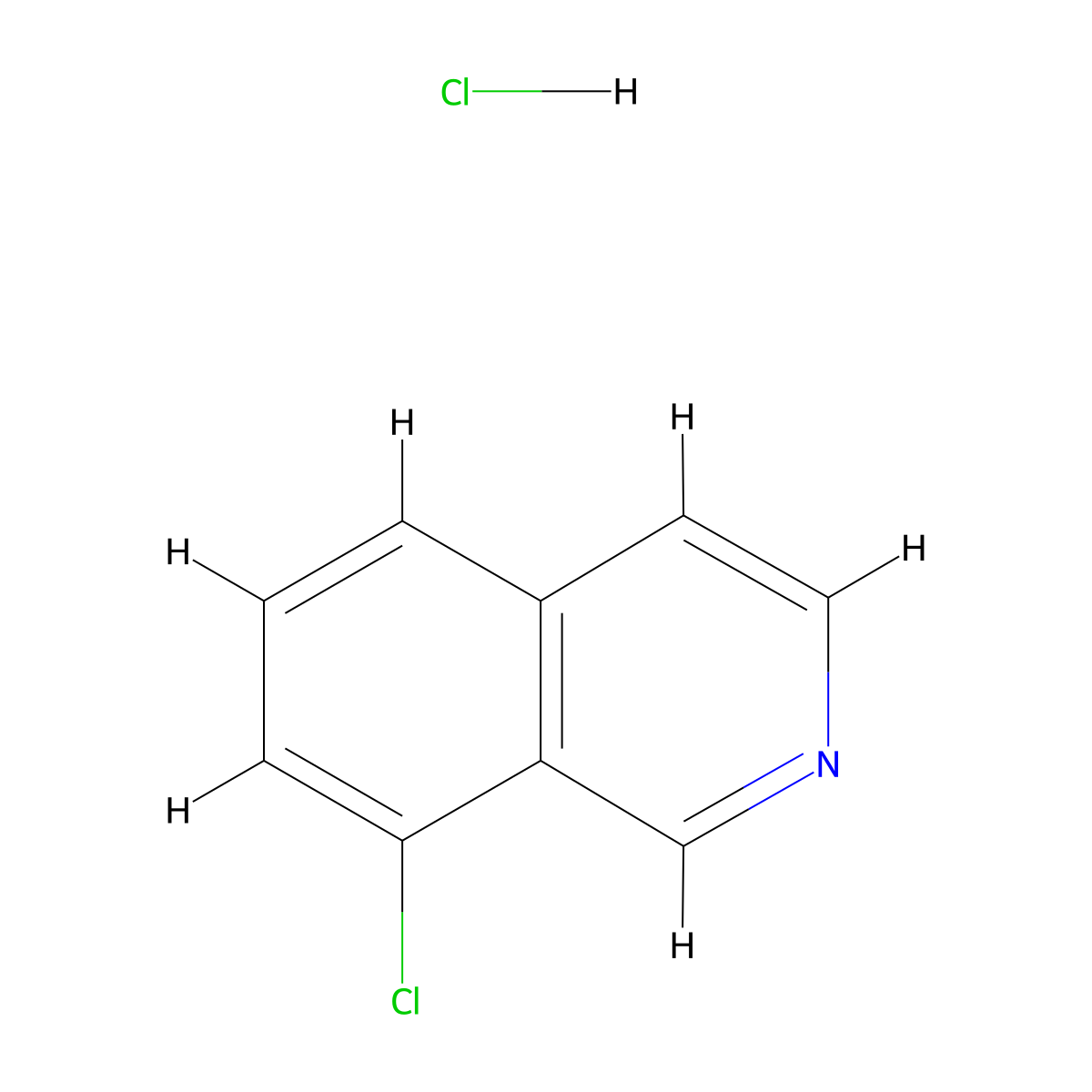 8-Chloroisoquinoline hydrochloride molecular structure, CAS 61563-32-4