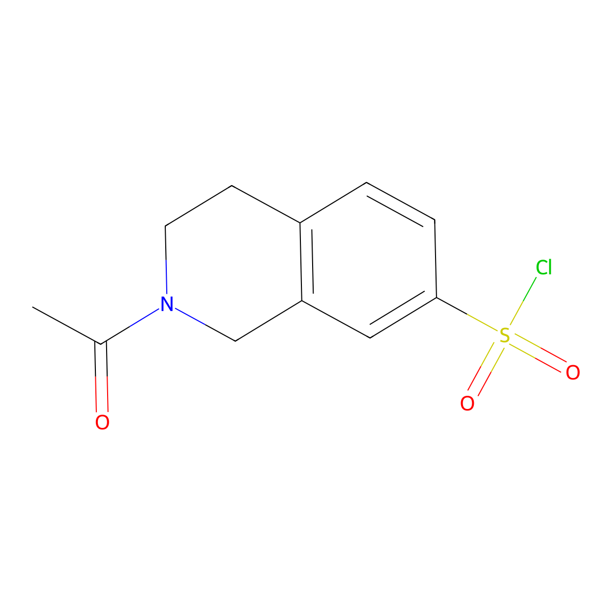 2-Acetyl-1,2,3,4-tetrahydroisoquinoline-7-sulfonyl chloride molecular structure, CAS 61563-39-1