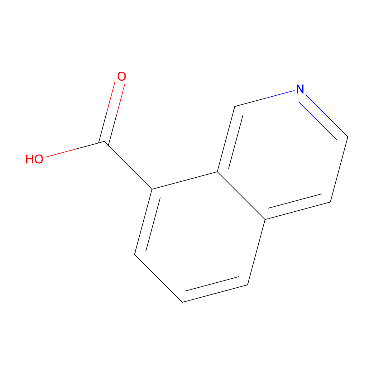 Isoquinoline-8-carboxylic acid molecular structure, CAS 61563-43-7