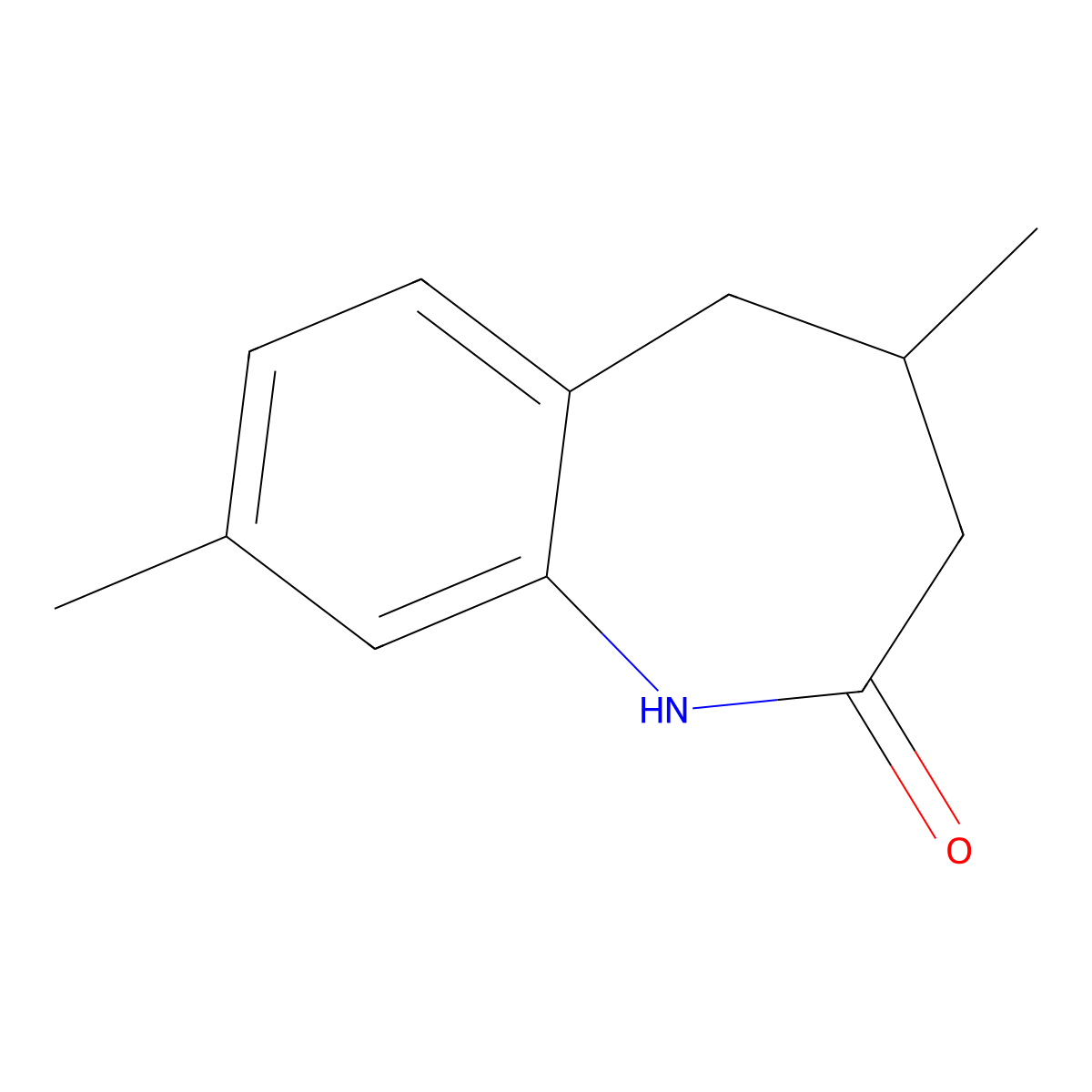 2H-1-Benzazepin-2-one, 1,3,4,5-tetrahydro-4,8-dimethyl- molecular structure, CAS 61564-06-5