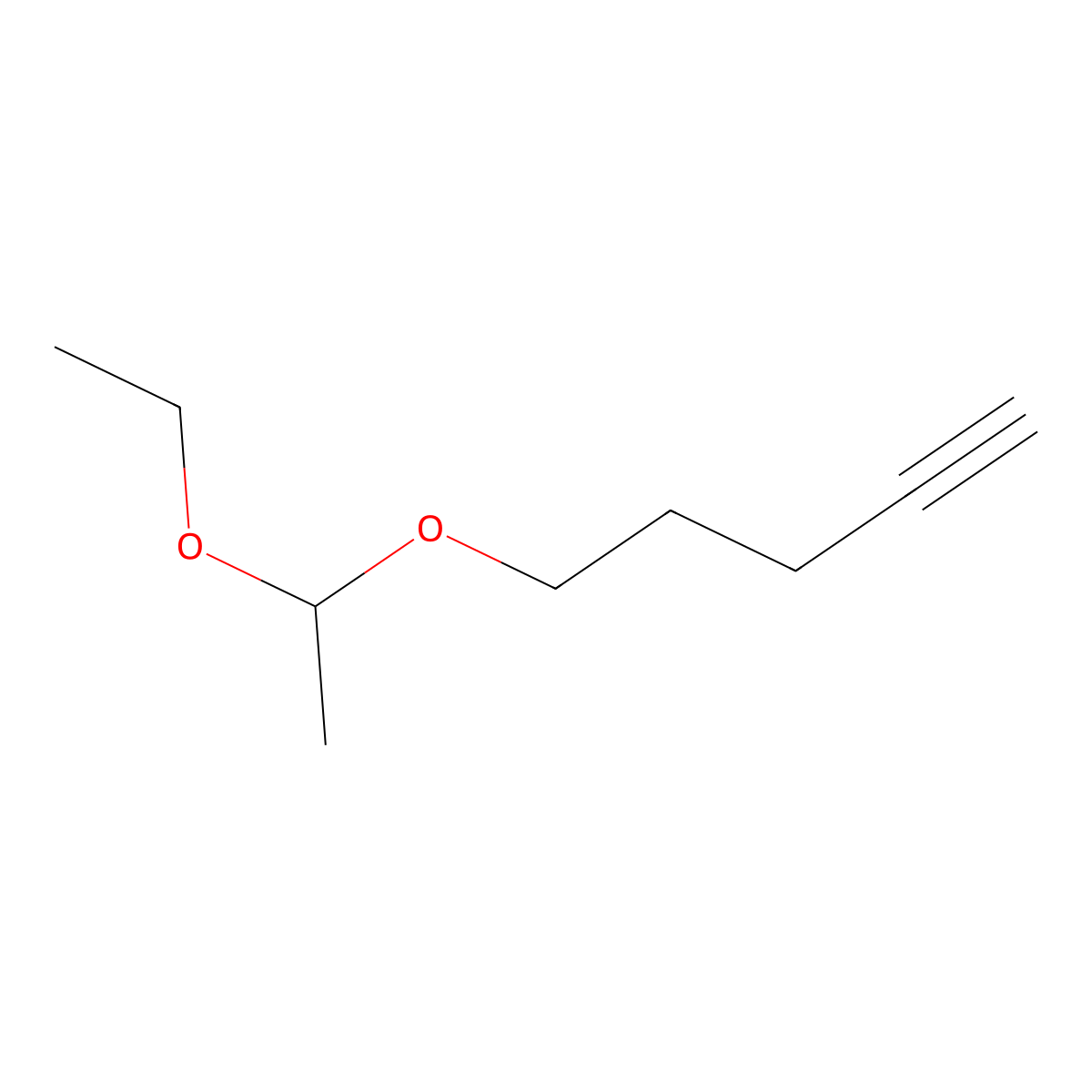 1-Pentyne, 5-(1-ethoxyethoxy)- molecular structure, CAS 61565-19-3