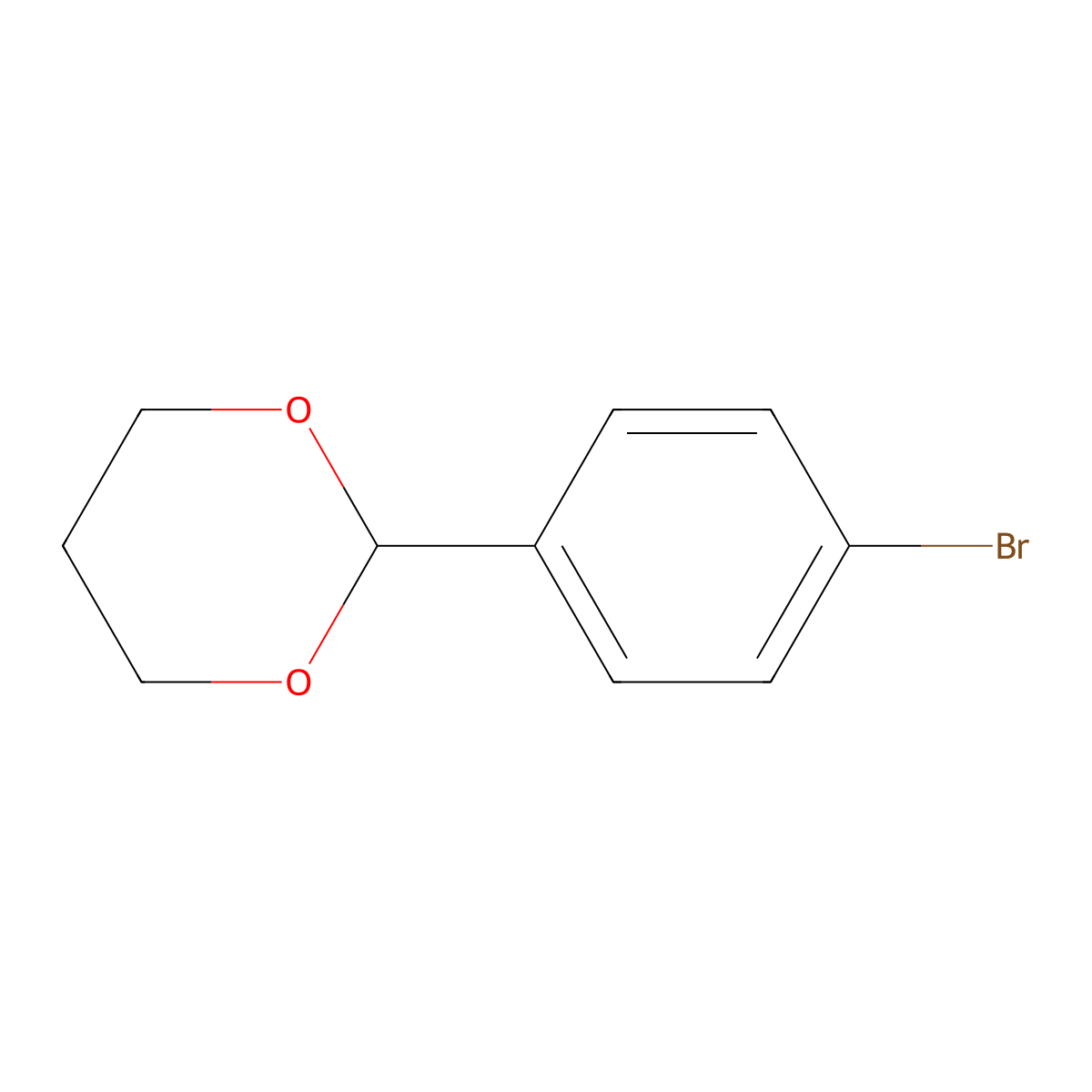 2-(4-Bromophenyl)-1,3-dioxane molecular structure, CAS 61568-51-2