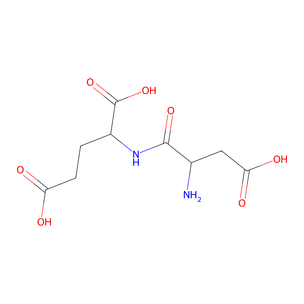 Asp-Glu molecular structure, CAS 6157-06-8