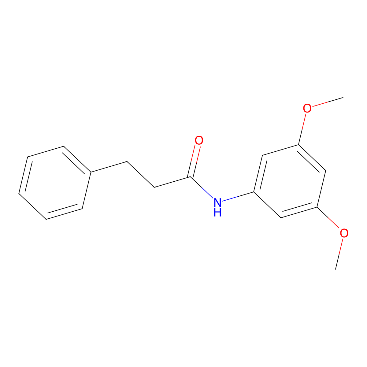 N-(3,5-dimethoxyphenyl)-3-phenylpropanamide molecular structure, CAS 6157-81-9