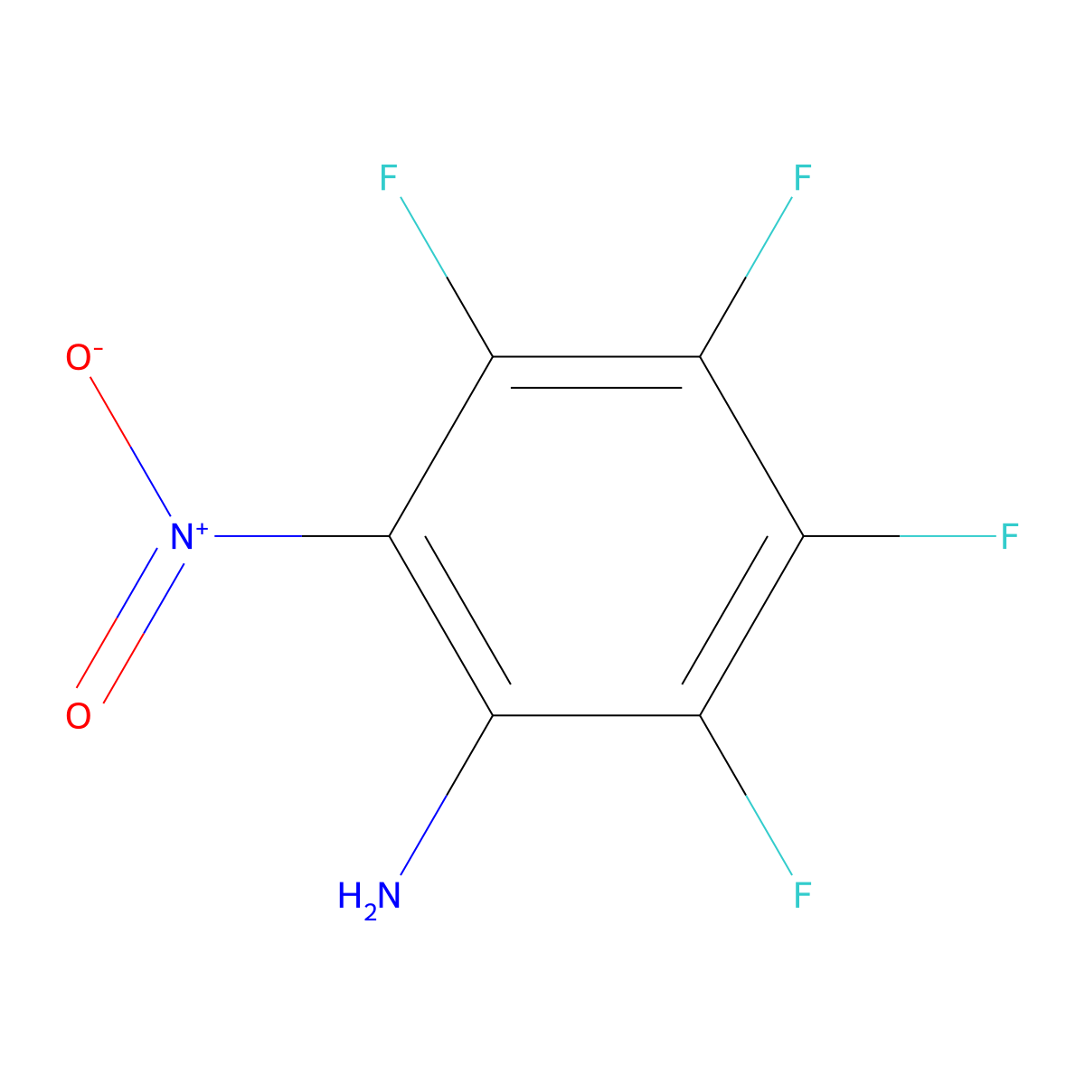 2,3,4,5-Tetrafluoro-6-nitroaniline molecular structure, CAS 6157-98-8