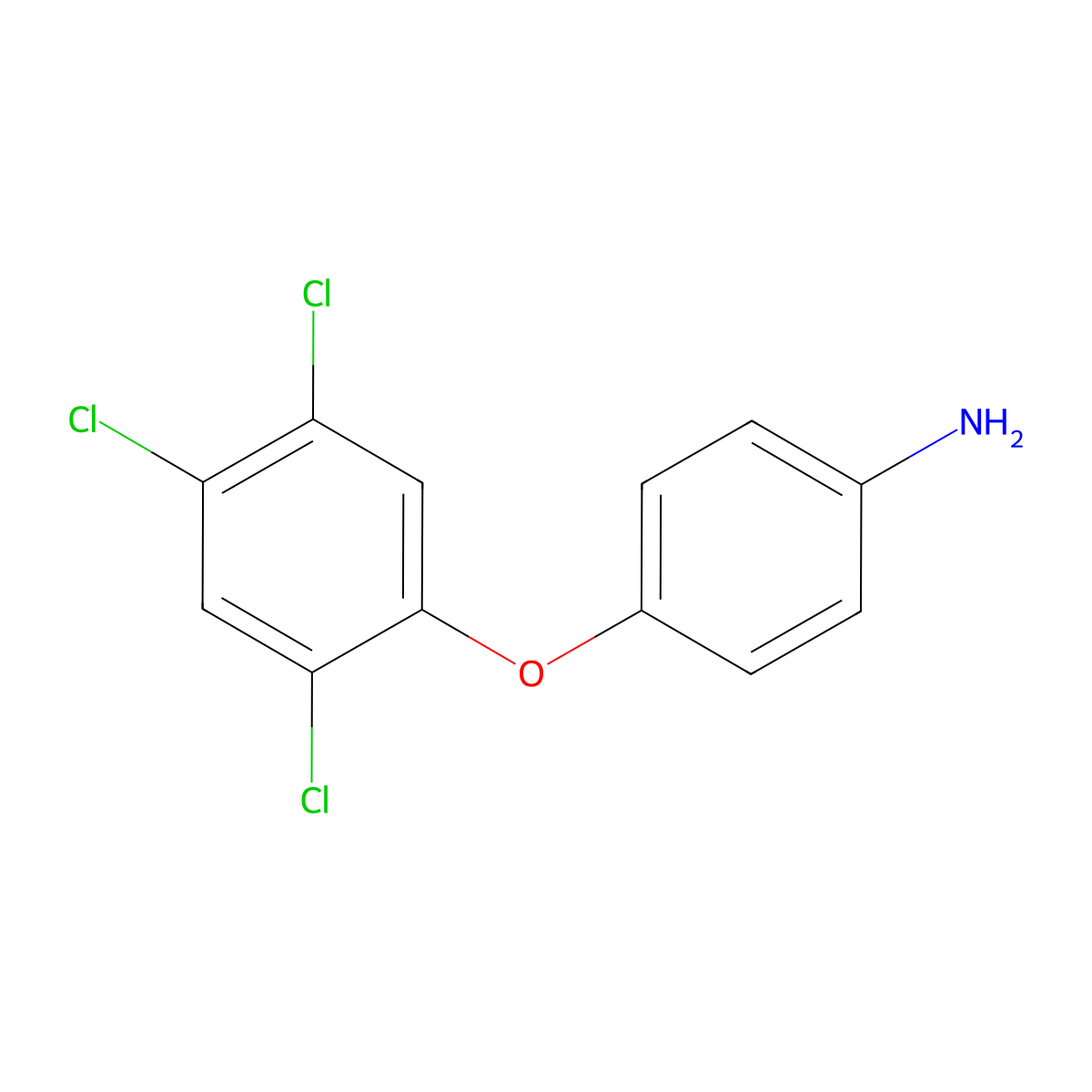 4-(2,4,5-Trichlorophenoxy)aniline molecular structure, CAS 61575-25-5