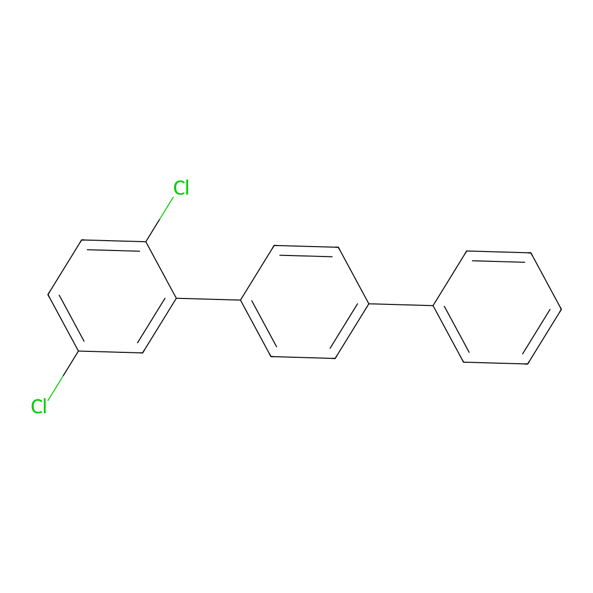 p-Terphenyl, 2,5-dichloro- molecular structure, CAS 61576-86-1